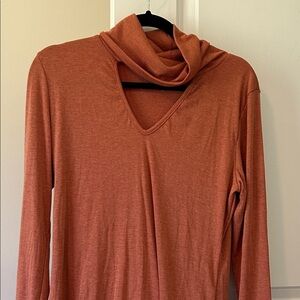 Rust Cowl Neck Sweater